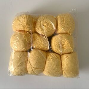 FACTORY MILL ENDS Cotton Yarn Yellow 1lb Worsted Weight Canada